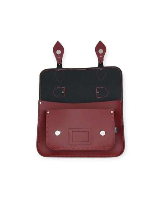Zatchels Red Oxblood Handmade Leather Satchel 13 Inch