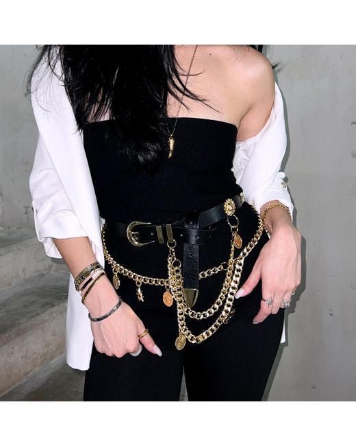 Indigolush Metallic Chain Belt