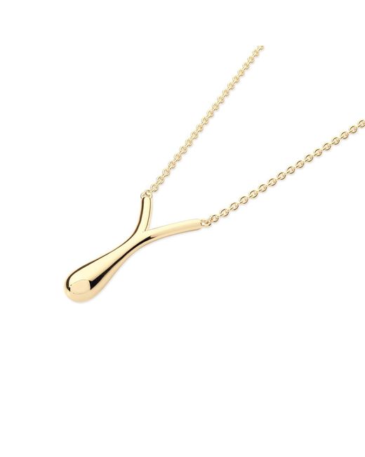 Lucy Quartermaine Metallic V Drop Pendant