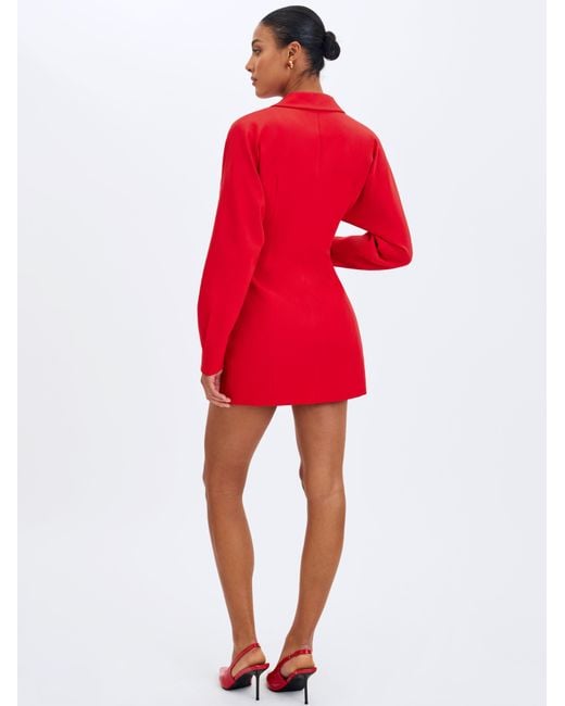 Miss Circle New York Red Blythe Cherry Batwing Blazer Mini Dress