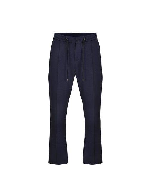 DAVID WEJ Blue Enzo Cotton Loose Fit Trouser for men