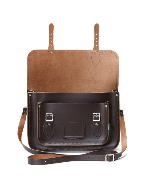Zatchels Gray Handmade Leather16 Inch Satchel for men