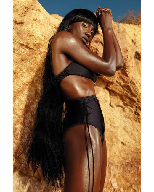 Animal Black Lacer Bikini Bottom
