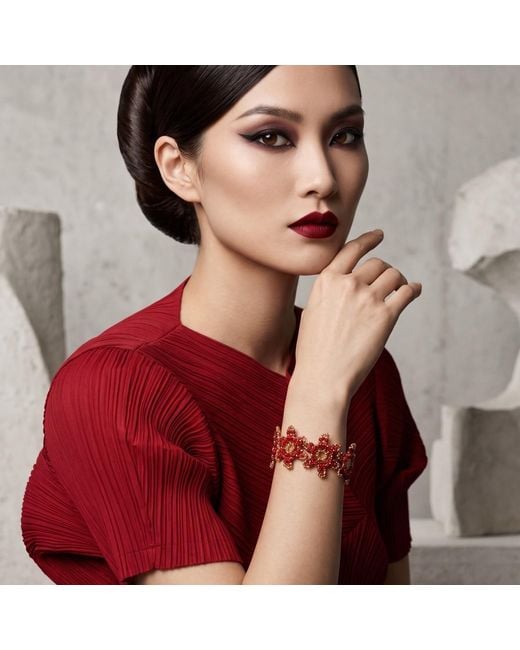 Iliana Arrazola Red Waterfall Blossom Bracelet