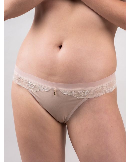 BonBon Lingerie White Neutrals Angelina Thong Nude