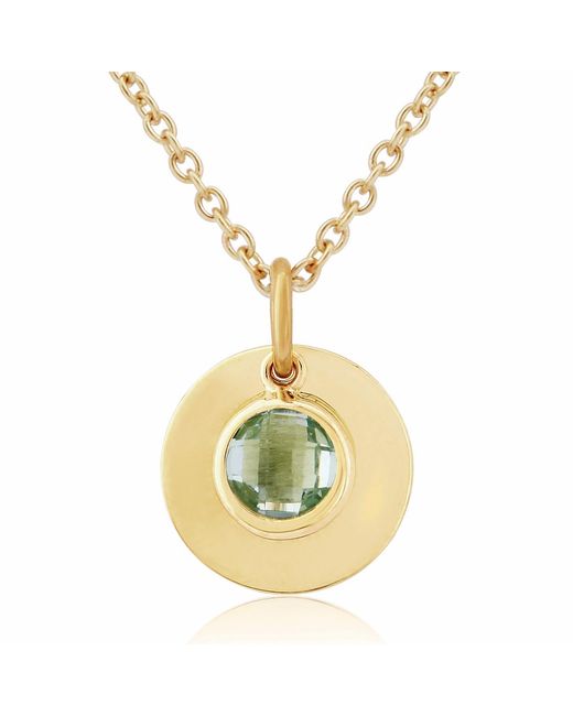 Auree Jewellery Metallic Bali 9Ct March Birthstone Necklace Topaz