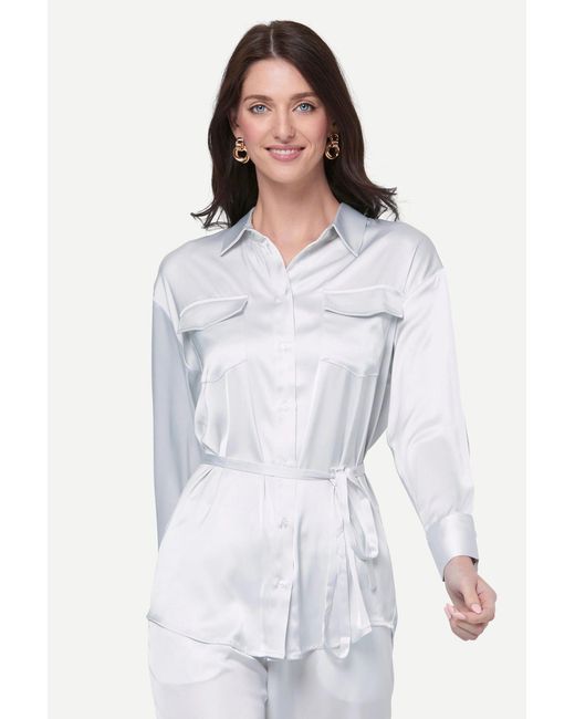 Zafur White Barron Blouse