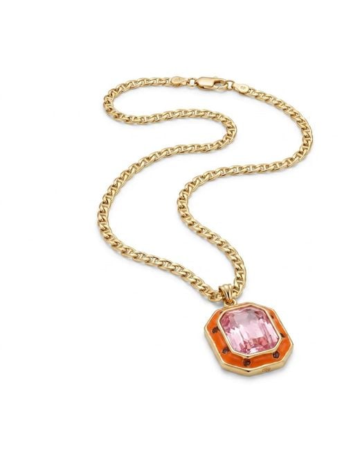 By Virgo Brown Gemma Rosa Necklace