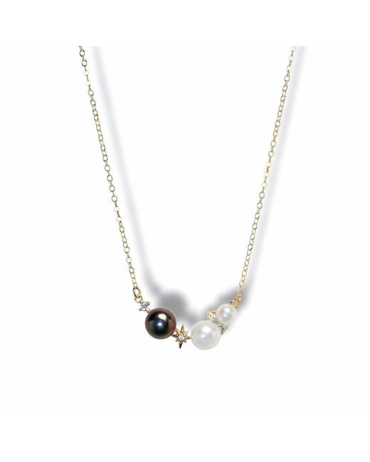 Ninemoo Metallic Eclipse Pearl Necklace