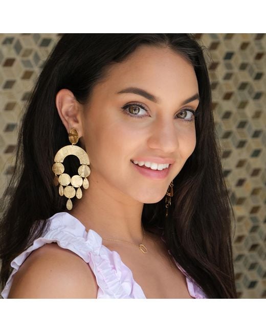 Marcia Moran Metallic Christi Marquise Drop Earrings