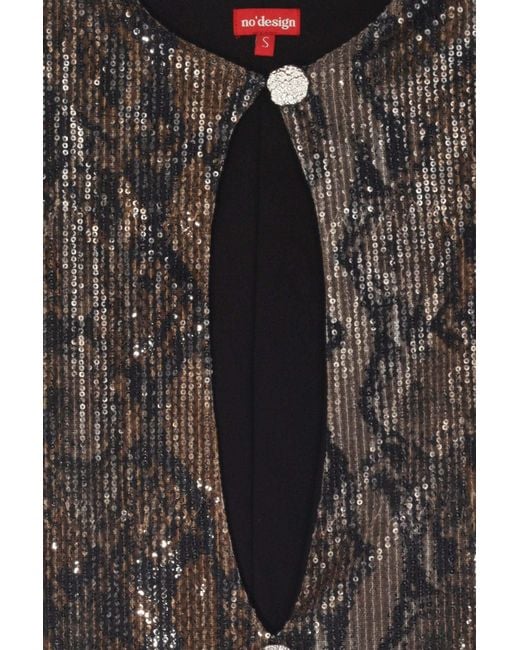 No'design Brown Borgia Cut-Out Long Dress