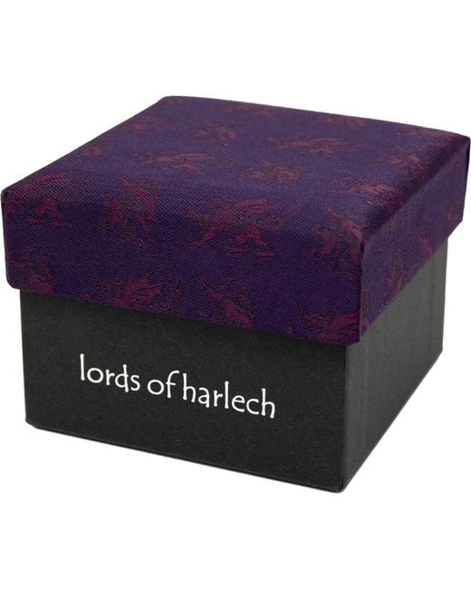 Lords of Harlech Blue Lotus Aqua Tie for men