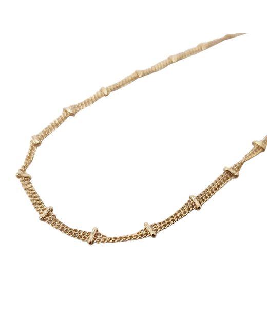 Harfi Metallic Vermeil Double Chain Minimalist Layering Necklace