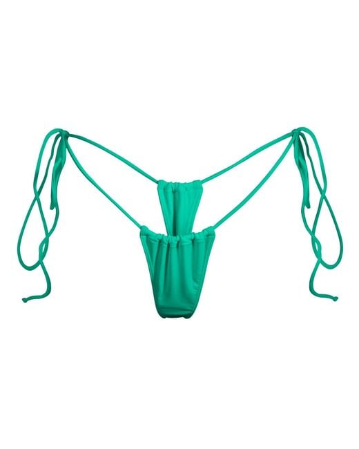 Minimale Animale Green Sanctuary Tassel Thong Bikini Bottom