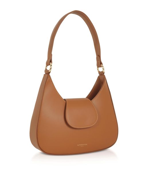 Le Parmentier Brown Obolo Leather Shoulder Bag