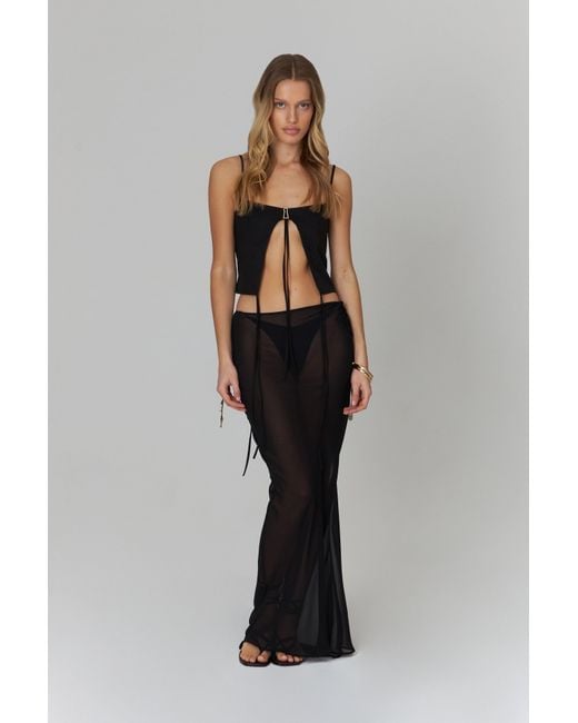 Bianca Resortwear Gray Kira Maxi Skirt