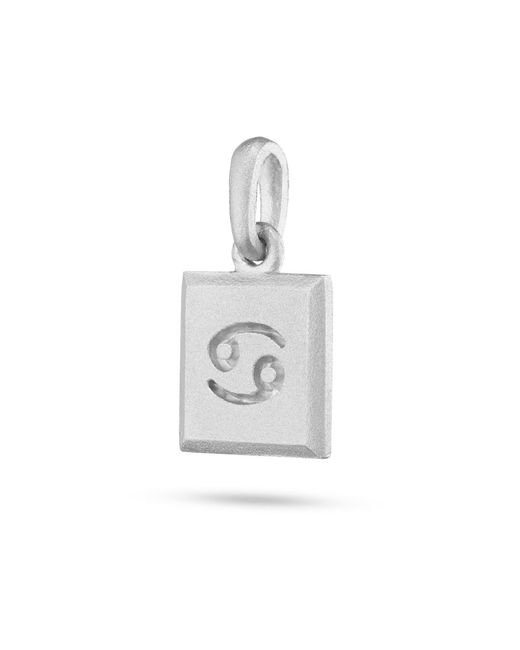 7879 White Cancer Zodiac Pendant