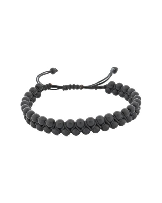 Ebru Jewelry Metallic Onyx Stone Beaded Striking Bracelet for men