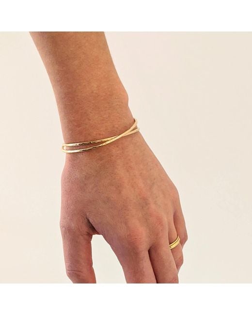 Kiri & Belle Metallic Eva Hammered Filled Cuff Bracelet