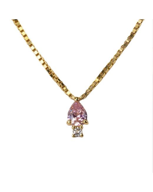 NASI SILVER Metallic Pear Atarah Necklace- Crystal Spinel & Topaz