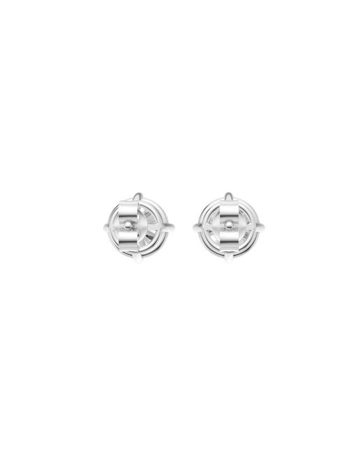 Aya Fine Jewelry Metallic 3.02 Ct Round Brilliant Lab Diamond Stud Earrings