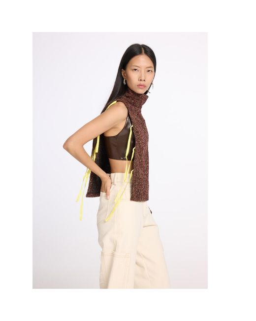 Mirimalist Brown Ruby Cozy Knit Top