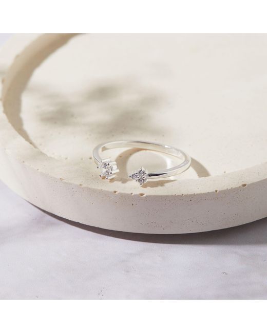 Esterah White Open Adjustable Ring