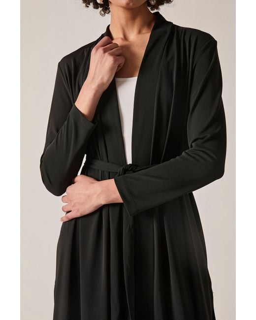 James Lakeland Black Jersey Longline Cardigan
