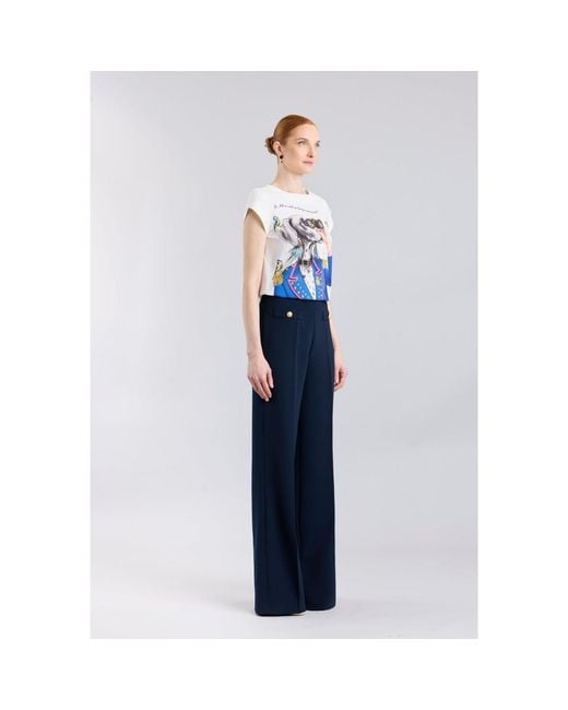 The Extreme Collection Blue Printed T-Shirt With Graphic Illustration