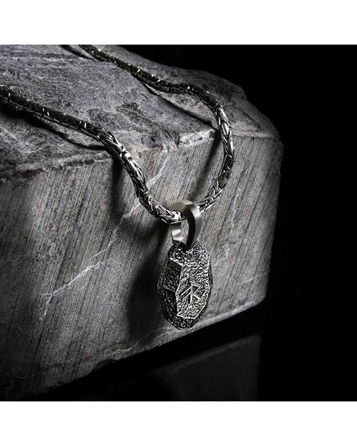 AWNL White Viking Bind Runes Necklace for men
