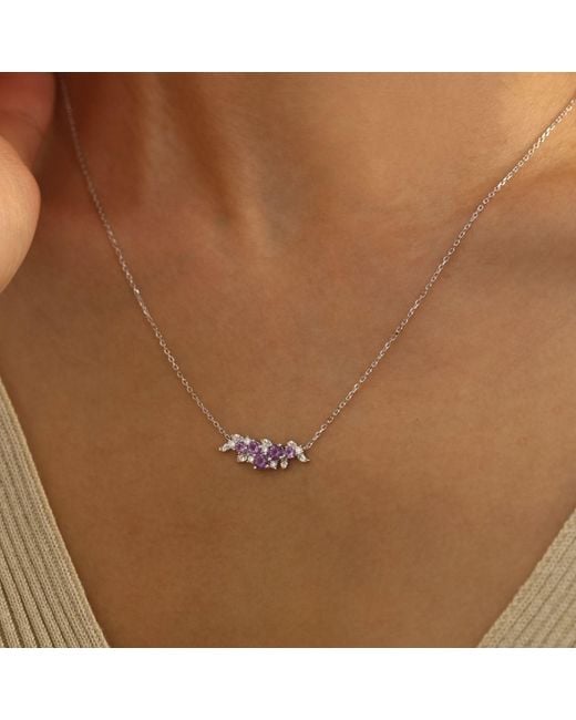 Azura Jewelry New York Blue Grapevine Amethyst Necklace Vermeil