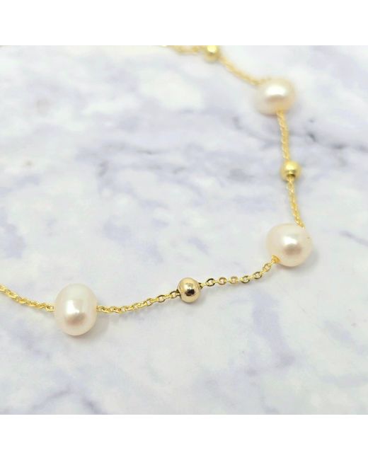 Harfi Metallic Natural Freshwater Pearl Bracelet Bridesmaid Gift