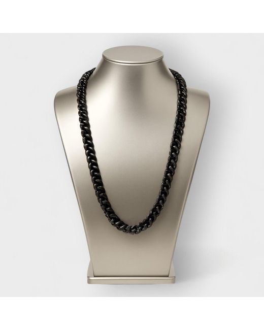 Sylvia Piechulla Metallic Chunky 3-Tier Aluminium Metal Chain Necklace