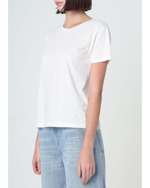 NOEND White Supima Cotton Crew Neck Tee