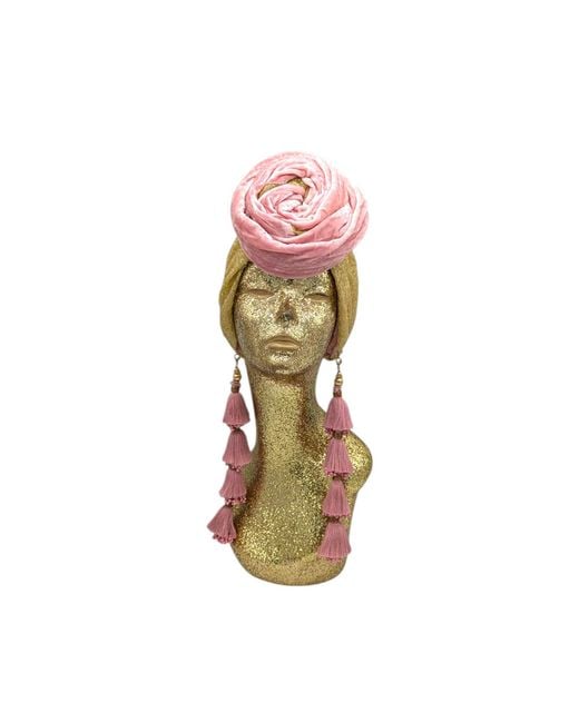 Julia Clancey Pink Edith Glitz Shimmy Dorado Turban