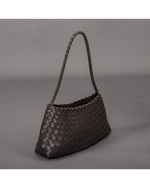 Rimini Black Weaving Eco Leather Bag 'Erica'