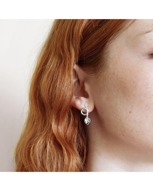 Agora Jewellery Metallic Calla Earrings