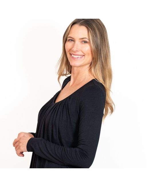 JJwinks Blue Full Moon Bra-Free Long Sleeve Lounge Top