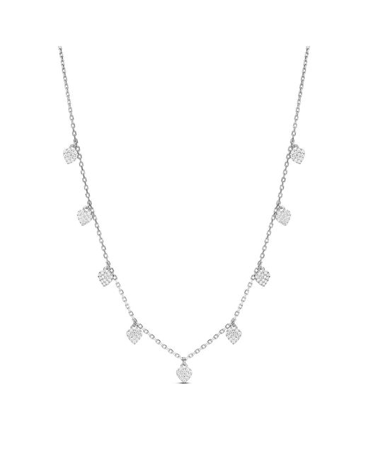 SHYMI Metallic Pave Drop Layering Necklace