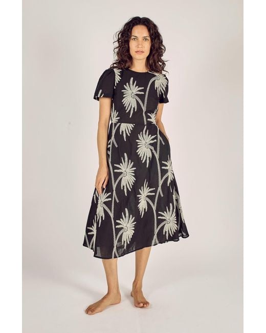 Traffic People Black Palms Of Promise Nora Dress