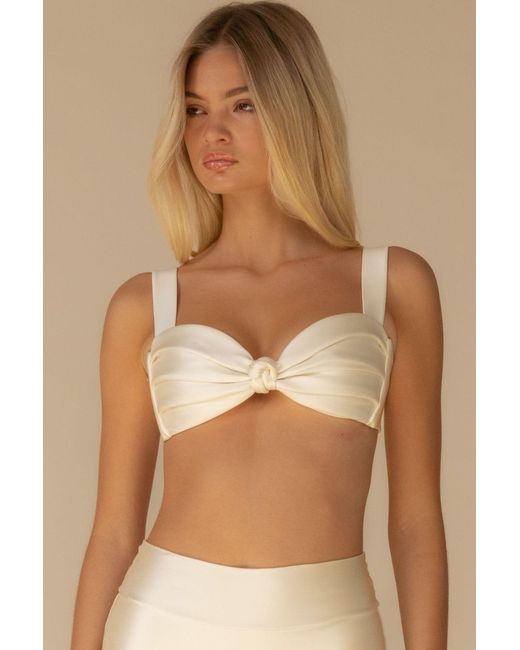 Montce Natural Neutrals Cream Silkie Hayden Bikini Top