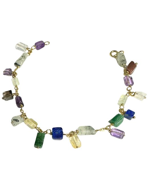 Tg-Jewellery by Tamara Gervasio Green Multicolour Dangle Gemstones Bracelet