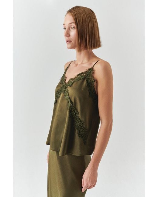 Exquise Green Hana V Neck Camisole Blouse