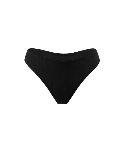 Daily Underwear Black Microfiber String Panties