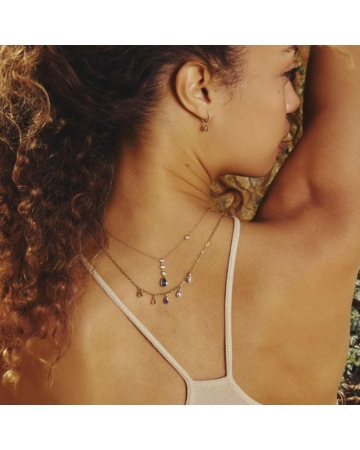 Jewelbird Metallic Tanzanite Pears Necklace