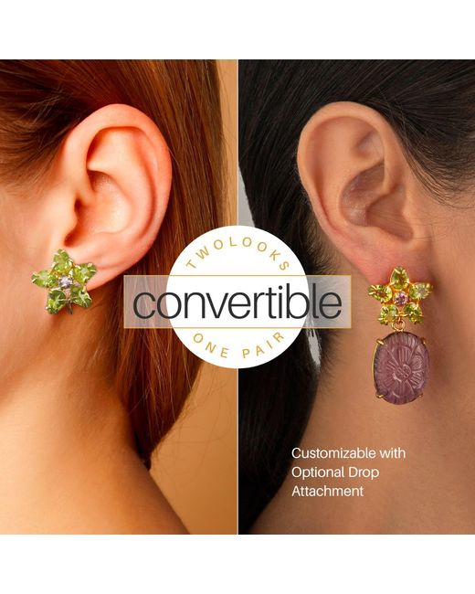 Bounkit Purple Savannah Earrings Push Back