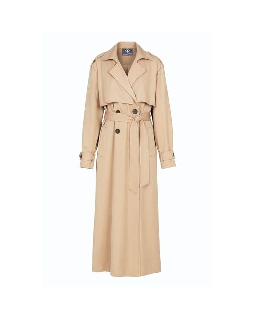 Mykaftan Natural Neutrals Maxi Trench Coat