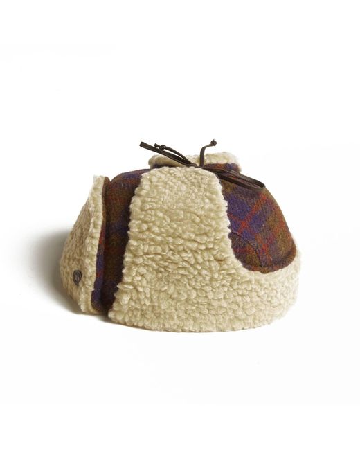 Dasmarca Hats Natural Mylo Italian Tweed Wool Trapper Hat With Earflaps Heather for men
