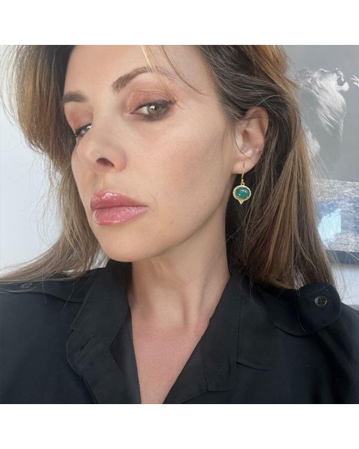 Figaru Fine Jewelry Metallic Stone Drop Earrings