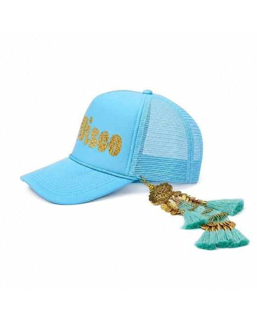 Julia Clancey Blue Disco Dream Tasseltastic Dream Trucker Cap